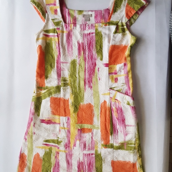 Square Neck Straight Sheat Kim Rogers Dres… - Picture 2 of 5